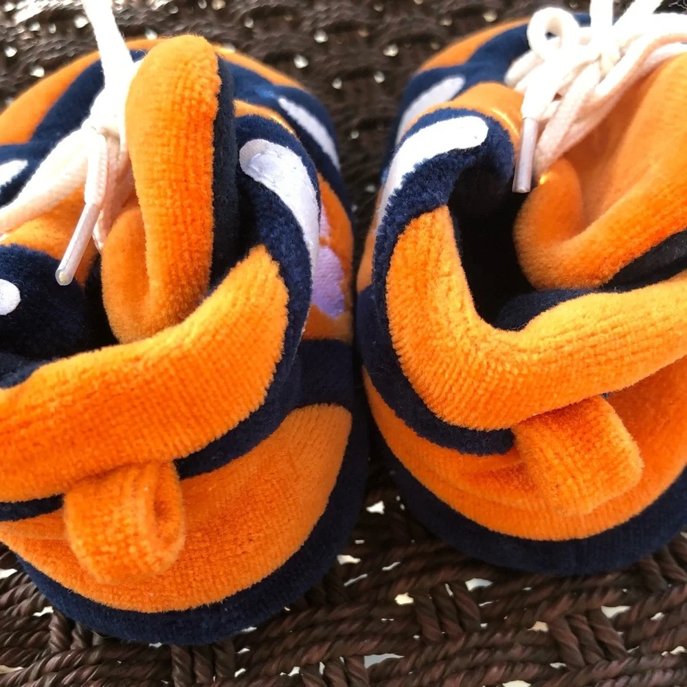 Baby shoes orange blue tiger paw clemson